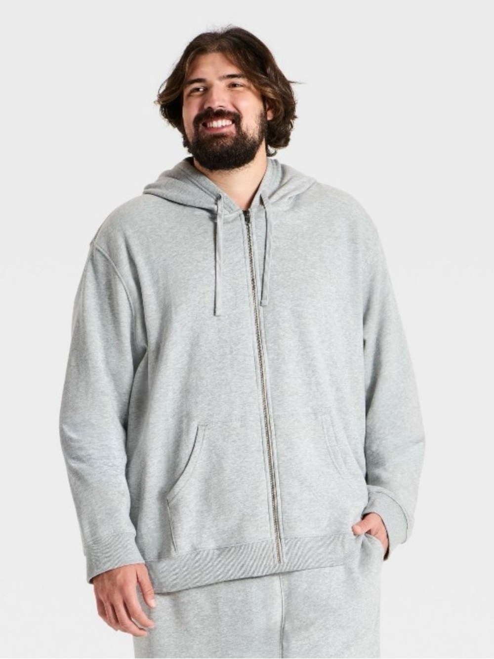 Goodfellow & Co Light Gray Full-Zip Hoodie